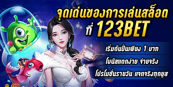 จุดเด่นของการเล่นสล็อตที่ 123BET